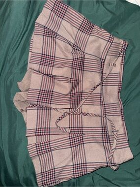 Hollister Plaid Mini Skirt in Mauve and Navy